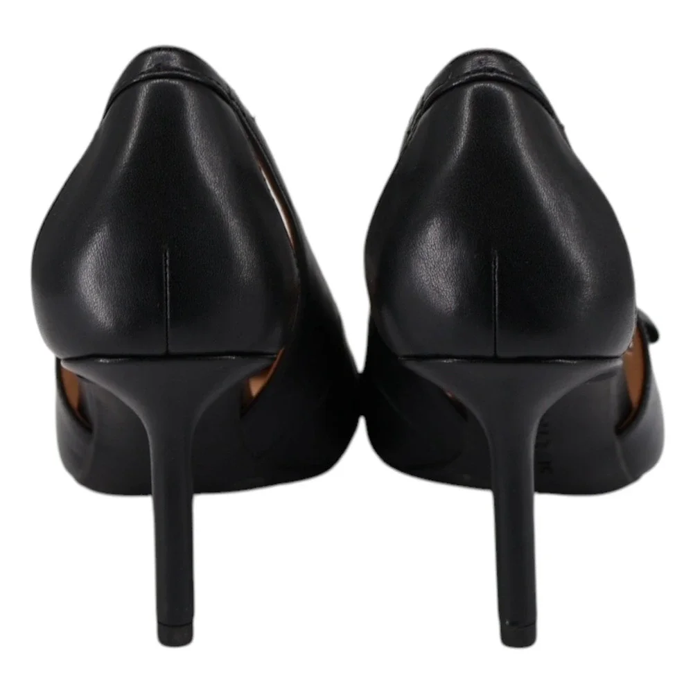 ON 34th Elayne Black Bow Pointed Toe D'Orsay Heels‎ Stiletto Pump Sz 9M